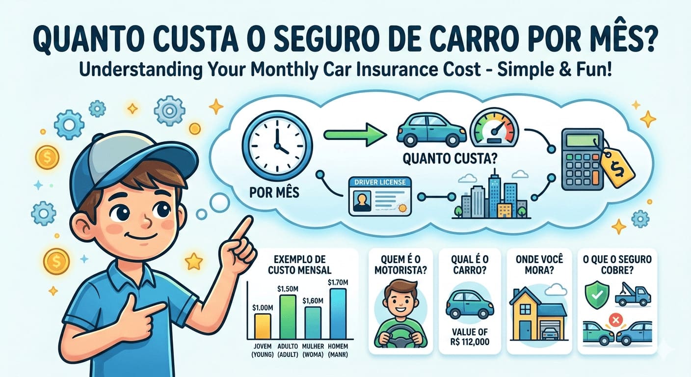 Quanto custa o seguro de carro por mês?