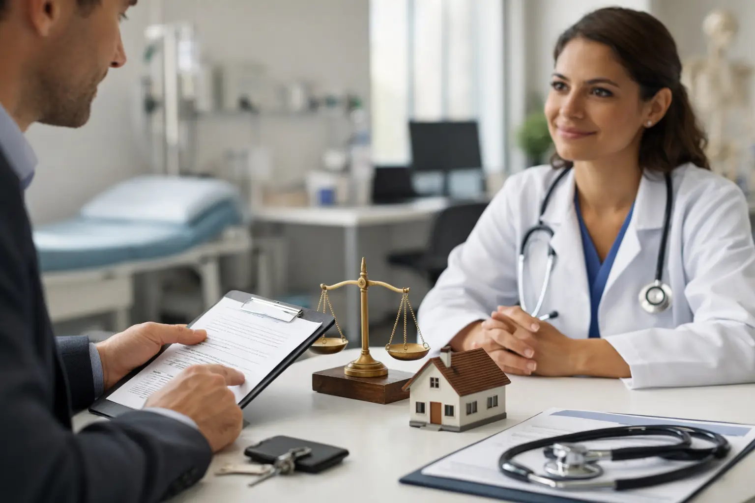 Seguro para clínicas médicas sem escolhas no escuro